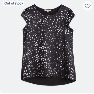 Stitch Fix Black and White Patterned Top XL